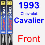 Front Wiper Blade Pack for 1993 Chevrolet Cavalier - Vision Saver