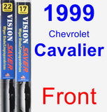 Front Wiper Blade Pack for 1999 Chevrolet Cavalier - Vision Saver