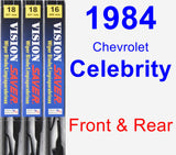 Front & Rear Wiper Blade Pack for 1984 Chevrolet Celebrity - Vision Saver