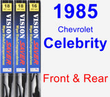 Front & Rear Wiper Blade Pack for 1985 Chevrolet Celebrity - Vision Saver