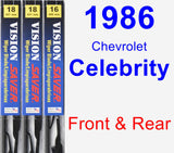 Front & Rear Wiper Blade Pack for 1986 Chevrolet Celebrity - Vision Saver