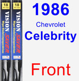 Front Wiper Blade Pack for 1986 Chevrolet Celebrity - Vision Saver