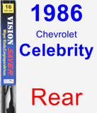 Rear Wiper Blade for 1986 Chevrolet Celebrity - Vision Saver
