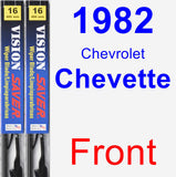 Front Wiper Blade Pack for 1982 Chevrolet Chevette - Vision Saver