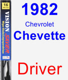 Driver Wiper Blade for 1982 Chevrolet Chevette - Vision Saver