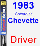 Driver Wiper Blade for 1983 Chevrolet Chevette - Vision Saver