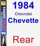 Rear Wiper Blade for 1984 Chevrolet Chevette - Vision Saver