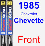 Front Wiper Blade Pack for 1985 Chevrolet Chevette - Vision Saver