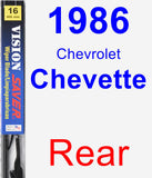 Rear Wiper Blade for 1986 Chevrolet Chevette - Vision Saver