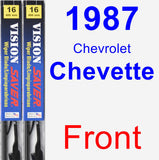 Front Wiper Blade Pack for 1987 Chevrolet Chevette - Vision Saver