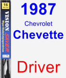 Driver Wiper Blade for 1987 Chevrolet Chevette - Vision Saver