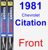 Front Wiper Blade Pack for 1981 Chevrolet Citation - Vision Saver