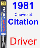 Driver Wiper Blade for 1981 Chevrolet Citation - Vision Saver