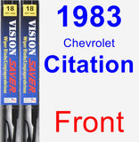 Front Wiper Blade Pack for 1983 Chevrolet Citation - Vision Saver