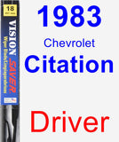 Driver Wiper Blade for 1983 Chevrolet Citation - Vision Saver