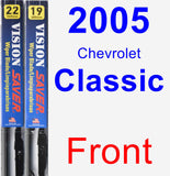 Front Wiper Blade Pack for 2005 Chevrolet Classic - Vision Saver