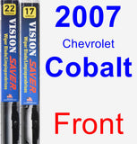 Front Wiper Blade Pack for 2007 Chevrolet Cobalt - Vision Saver