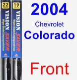 Front Wiper Blade Pack for 2004 Chevrolet Colorado - Vision Saver