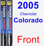 Front Wiper Blade Pack for 2005 Chevrolet Colorado - Vision Saver