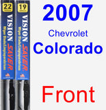 Front Wiper Blade Pack for 2007 Chevrolet Colorado - Vision Saver