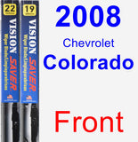 Front Wiper Blade Pack for 2008 Chevrolet Colorado - Vision Saver