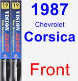 Front Wiper Blade Pack for 1987 Chevrolet Corsica - Vision Saver