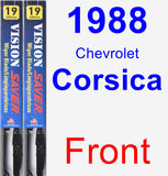 Front Wiper Blade Pack for 1988 Chevrolet Corsica - Vision Saver