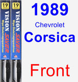 Front Wiper Blade Pack for 1989 Chevrolet Corsica - Vision Saver