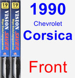 Front Wiper Blade Pack for 1990 Chevrolet Corsica - Vision Saver