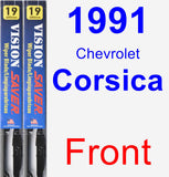 Front Wiper Blade Pack for 1991 Chevrolet Corsica - Vision Saver