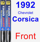 Front Wiper Blade Pack for 1992 Chevrolet Corsica - Vision Saver