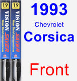 Front Wiper Blade Pack for 1993 Chevrolet Corsica - Vision Saver