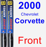 Front Wiper Blade Pack for 2000 Chevrolet Corvette - Vision Saver