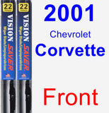 Front Wiper Blade Pack for 2001 Chevrolet Corvette - Vision Saver