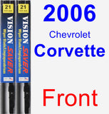 Front Wiper Blade Pack for 2006 Chevrolet Corvette - Vision Saver