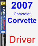 Driver Wiper Blade for 2007 Chevrolet Corvette - Vision Saver