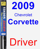 Driver Wiper Blade for 2009 Chevrolet Corvette - Vision Saver