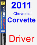 Driver Wiper Blade for 2011 Chevrolet Corvette - Vision Saver
