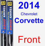 Front Wiper Blade Pack for 2014 Chevrolet Corvette - Vision Saver