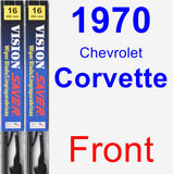 Front Wiper Blade Pack for 1970 Chevrolet Corvette - Vision Saver