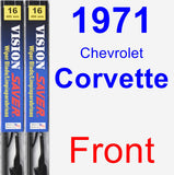 Front Wiper Blade Pack for 1971 Chevrolet Corvette - Vision Saver