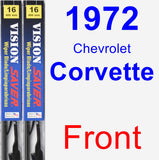 Front Wiper Blade Pack for 1972 Chevrolet Corvette - Vision Saver