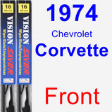 Front Wiper Blade Pack for 1974 Chevrolet Corvette - Vision Saver