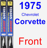 Front Wiper Blade Pack for 1975 Chevrolet Corvette - Vision Saver
