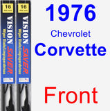 Front Wiper Blade Pack for 1976 Chevrolet Corvette - Vision Saver