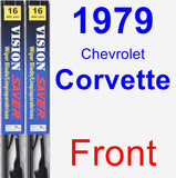 Front Wiper Blade Pack for 1979 Chevrolet Corvette - Vision Saver