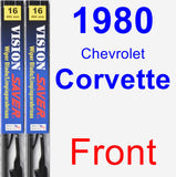 Front Wiper Blade Pack for 1980 Chevrolet Corvette - Vision Saver