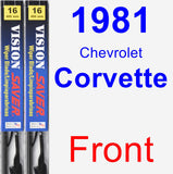 Front Wiper Blade Pack for 1981 Chevrolet Corvette - Vision Saver