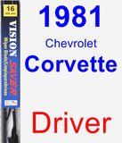 Driver Wiper Blade for 1981 Chevrolet Corvette - Vision Saver