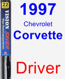Driver Wiper Blade for 1997 Chevrolet Corvette - Vision Saver